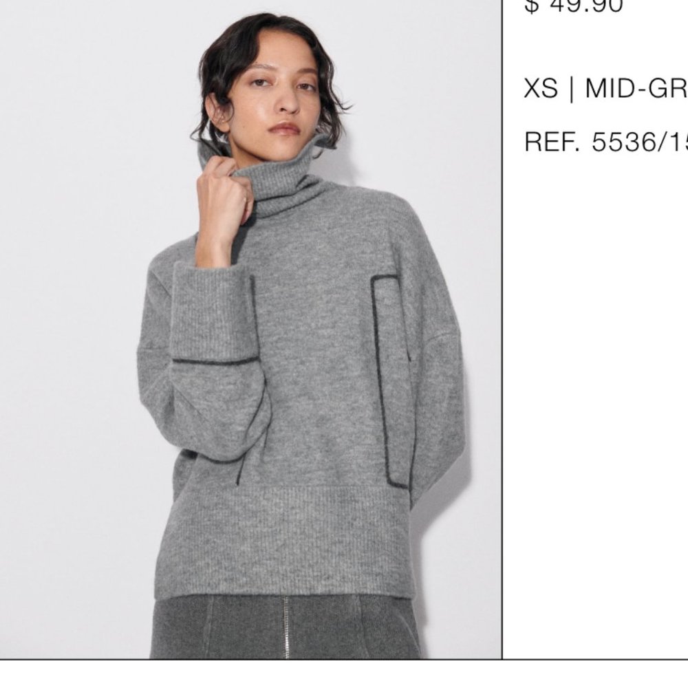 Zara knit sweater with piping